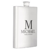 Moderner Personalisierter Trauzeuge Flachmann (Rechts)