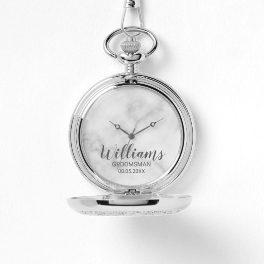 Moderner Personalisierter Trauzeuge für Skripte Armbanduhr (Vorderseite)