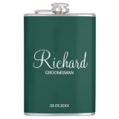 Moderner Personalisierter Trauzeuge für Skripte Flachmann (Vorderseite)