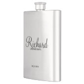 Moderner Personalisierter Trauzeuge für Skripte Flachmann (Links)