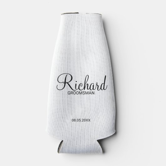 Moderner Personalisierter Trauzeuge für Skripte Flaschenkühler (Vorderseite)