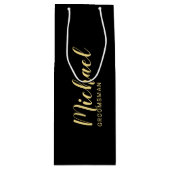 Moderner Personalisierter Trauzeuge für Skripte Geschenktüte Für Weinflaschen (Vorderseite)