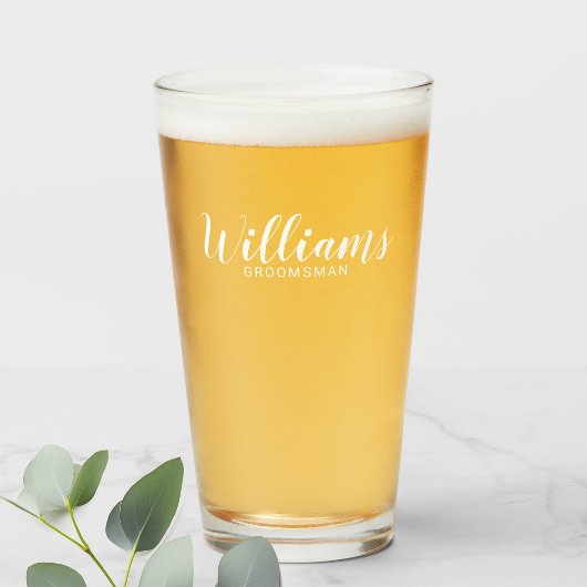 Moderner Personalisierter Trauzeuge für Skripte Glas