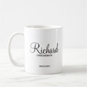 Moderner Personalisierter Trauzeuge für Skripte Kaffeetasse (Links)