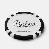 Moderner Personalisierter Trauzeuge für Skripte Pokerchips (Einzeln)