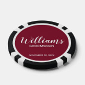 Moderner Personalisierter Trauzeuge für Skripte Pokerchips (Einzeln)