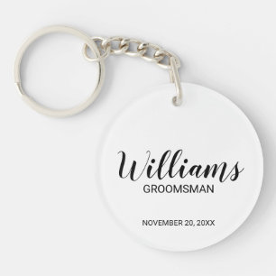 Moderner Personalisierter Trauzeuge für Skripte Schlüsselanhänger