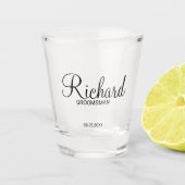 Moderner Personalisierter Trauzeuge für Skripte Schnapsglas (Vorderseite)