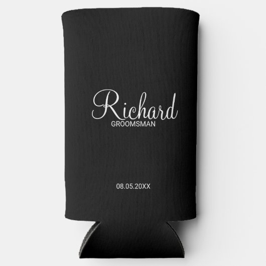 Moderner Personalisierter Trauzeuge für Skripte Selters Dosenkühler (Vorderseite)