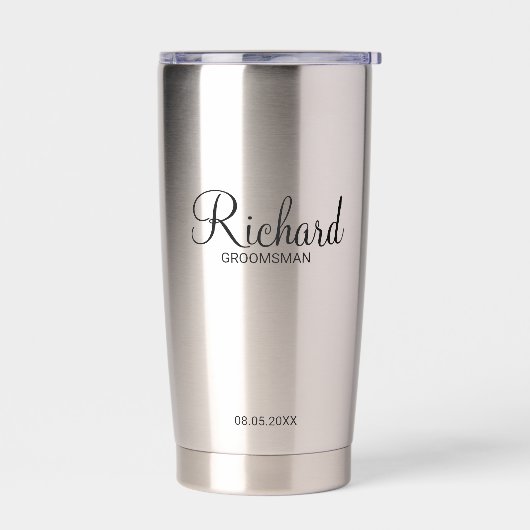 Moderner Personalisierter Trauzeuge für Skripte Thermobecher (Links)