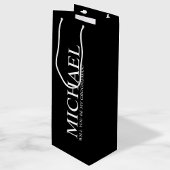 Moderner Personalisierter Trauzeuge Geschenktüte Für Weinflaschen