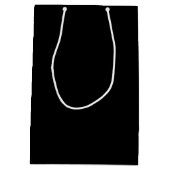 Moderner Personalisierter Trauzeuge in Schwarz/Wei Mittlere Geschenktüte (Rückseite)