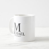 Moderner Personalisierter Trauzeuge Kaffeetasse (Vorderseite Links)