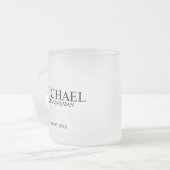 Moderner Personalisierter Trauzeuge Mattglastasse (Vorderseite Links)
