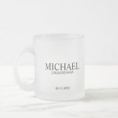 Moderner Personalisierter Trauzeuge Mattglastasse (Links)