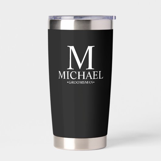 Moderner Personalisierter Trauzeuge Thermobecher (Links)