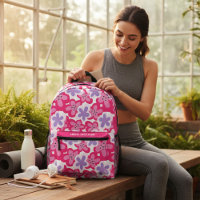 Moderner Personalisierter tropischer Rosa-Blütenna