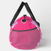 Moderner Personalisierter tropischer Rosa-Blütenna Duffle Bag (Rechts)