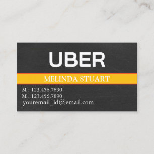 Moderner personalisierter Uber-Fahrer Visitenkarte