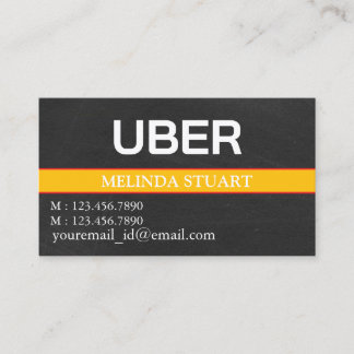 Moderner personalisierter Uber-Fahrer Visitenkarte
