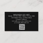 Moderner Personalisierter Uber-Treiber Visitenkarte (Rückseite)