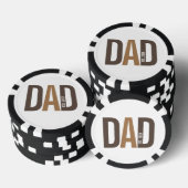 Moderner Personalisierter Vater etabliert Pokerchips (Stapel)