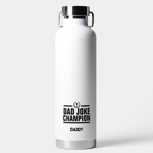 Moderner Personalisierter Vater Joke Champion Dadd Trinkflasche (Vorderseite)