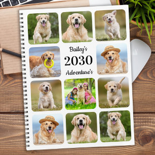 Moderner Personalisierter Welpenhund 11 Foto jährl Planer