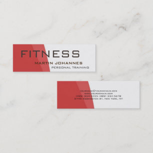 Moderner Personaltrainer Sport Fitnessstudio Bodyb Mini Visitenkarte