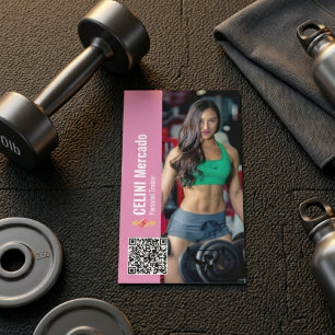 Moderner persönlicher Trainer Fitness mit Foto-Ges Visitenkarte