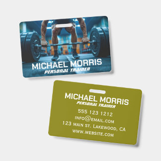 Moderner persönlicher Trainer Fitnessstudio-Coach Ausweis