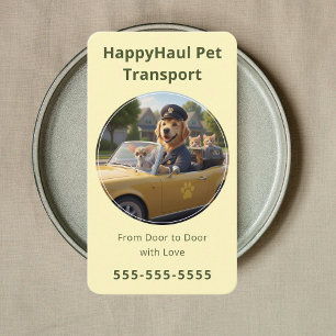 Moderner Pet Travel Concierge Pet Taxi Service Visitenkarte