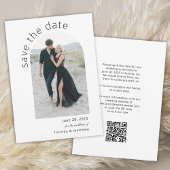 Moderner Pfeil Save the Date mit QR-Code