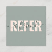 Moderner Pfirsich beziehen sich auf die Signatur v Empfehlungskarte (Vorderseite)