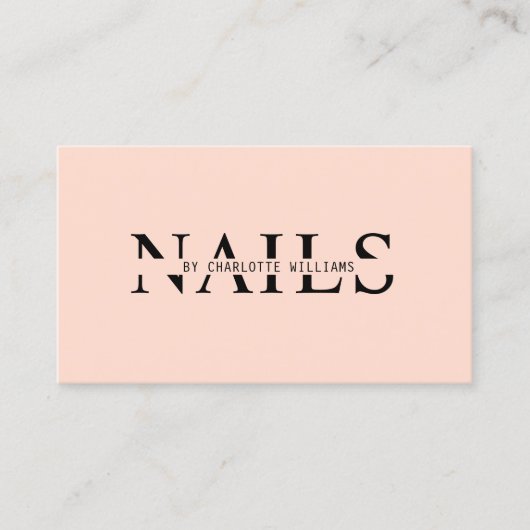 Moderner, Pfirsich, QR-Code Visitenkarte (Vorderseite)