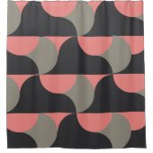 Moderner Pfirsich und Grau aus dem Mittelalter Duschvorhang (Vorderseite)