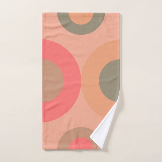 Moderner Pfirsich und Olivenhain aus dem Mittelalt Badhandtuch Set (Handtuch)