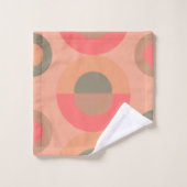 Moderner Pfirsich und Olivenhain aus dem Mittelalt Badhandtuch Set (Waschlappen)