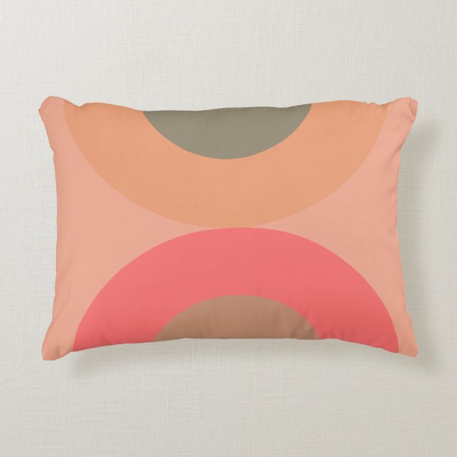 Moderner Pfirsich und Olivenhain aus dem Mittelalt Dekokissen (Vorderseite)