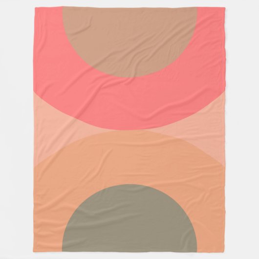 Moderner Pfirsich und Olivenhain aus dem Mittelalt Fleecedecke (Vorderseite)