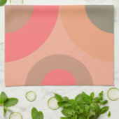 Moderner Pfirsich und Olivenhain aus dem Mittelalt Geschirrtuch (Gefaltet)