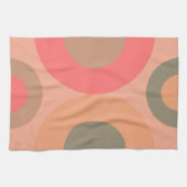 Moderner Pfirsich und Olivenhain aus dem Mittelalt Geschirrtuch (Horizontal)