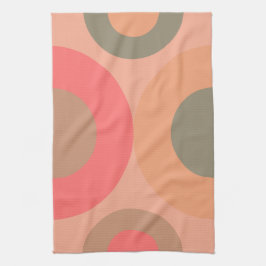 Moderner Pfirsich und Olivenhain aus dem Mittelalt Geschirrtuch