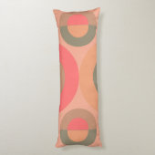 Moderner Pfirsich und Olivenhain aus dem Mittelalt Seitenschläferkissen (Rückseite (Vertikal))