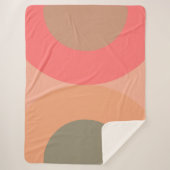 Moderner Pfirsich und Olivenhain aus dem Mittelalt Sherpadecke (Vorderseite)