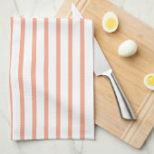 Moderner Pfirsichstreifen Geschirrtuch (Viertel Falte)