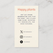 Moderner Pflanze Shop Vielen Dank Begleitkarte (Rückseite)