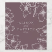 Moderner Pflaume Lila Weinetikett (Einzelnes Label)