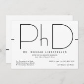 Moderner PhD-Abschluss Einladung (Vorne/Hinten)