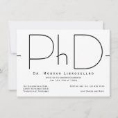 Moderner PhD-Abschluss Einladung (Vorderseite)